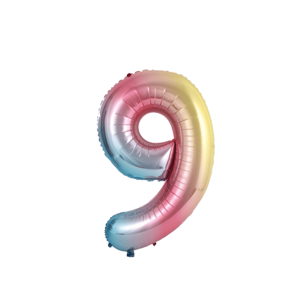 Rainbow Number Balloons (40 Inch) | Balloon Party Singapore