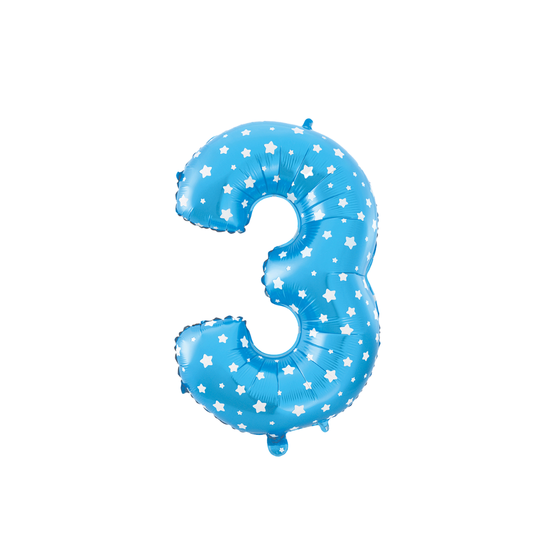 Blue Star Number Balloons (32 Inch) | Balloon Party Singapore