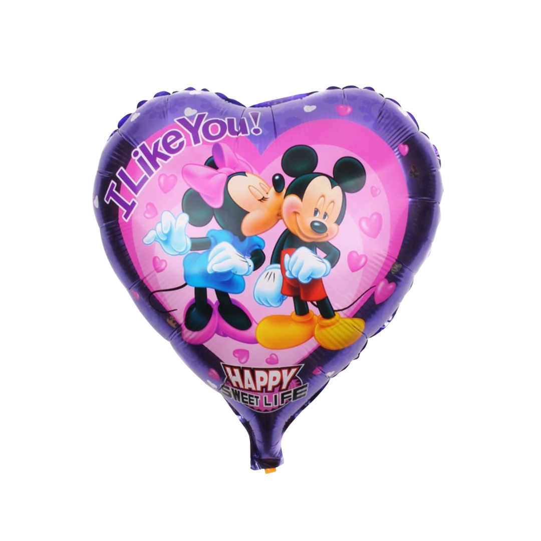 Mickey and Minnie Mouse Heart Balloon | Balloon Party Singapore